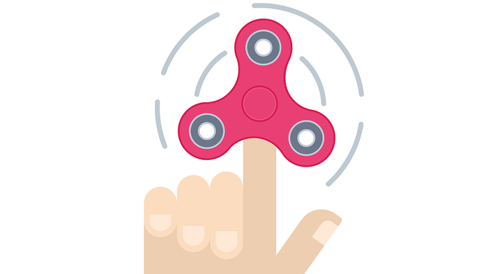 silent signs of asthma anxiety, a fidget spinner 