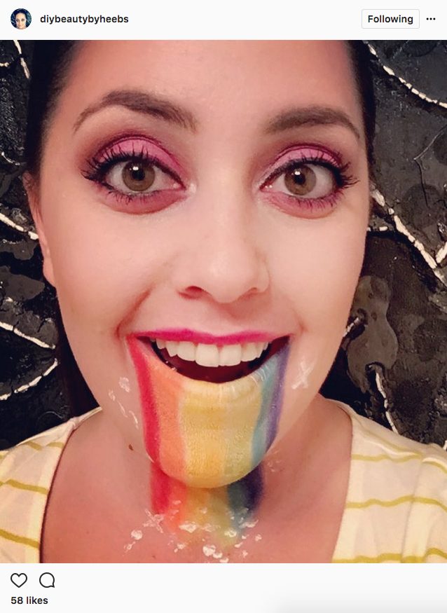 last-minute-halloween-makeup-vomiting-rainbow-snapchat-filter