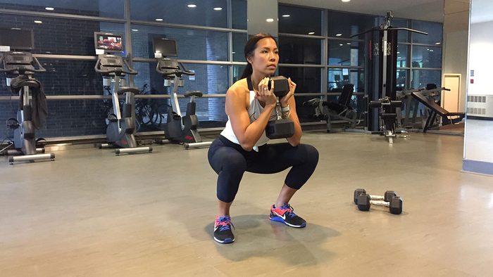 metabolism workout goblet squat