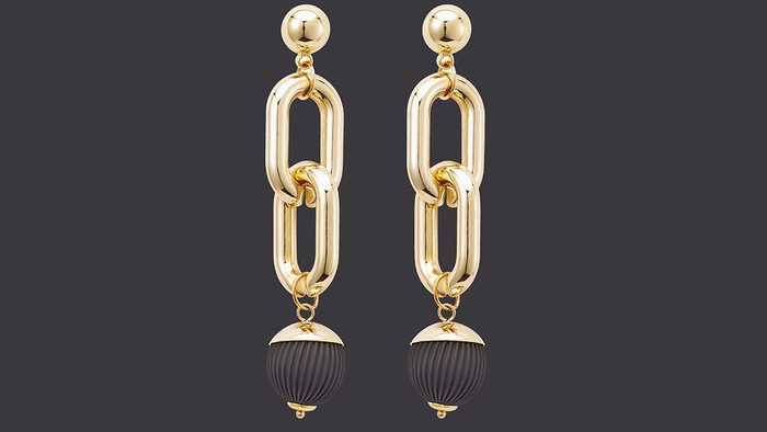 New Year's Eve Colour Winners link ball earrings