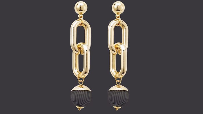 New Year's Eve Colour Winners link ball earrings