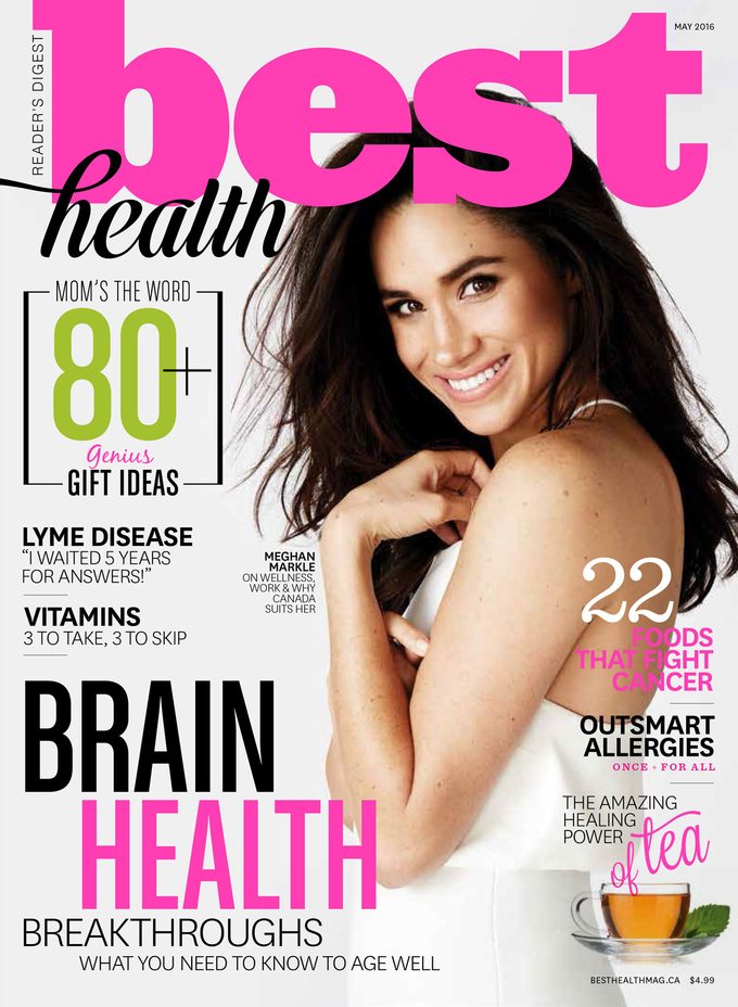 Meghan Markle on the cover of Best Health May 2017