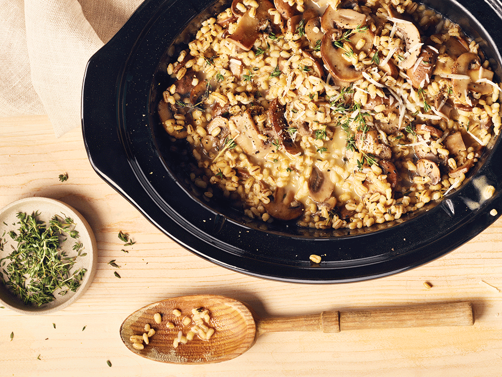 Whole Grain Risotto, slow cooker meal