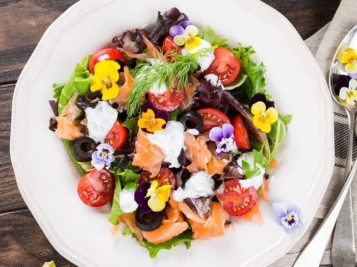 foods for great skin, edible flowers