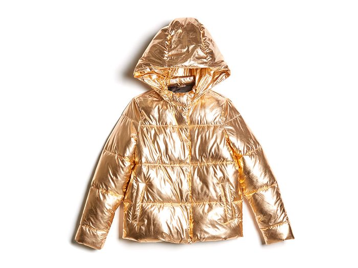 Guess, golden puffer jacket