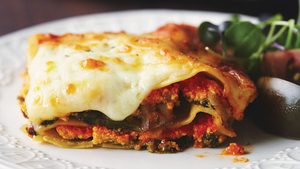 When You Need Comfort Food, Make This Roasted Red Pepper & Pumpkin Lasagna