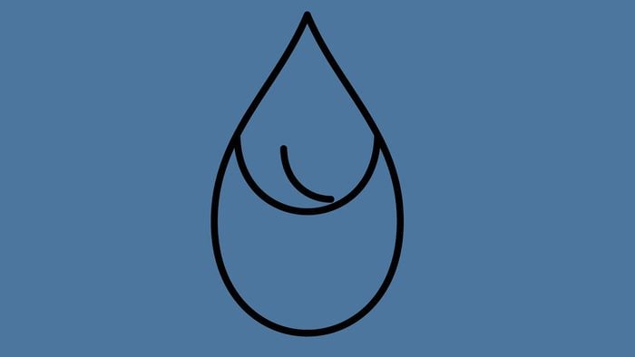 quality of drinking tap water, illustration of a water droplet