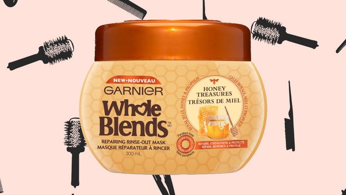 winter hair masks Garnier Whole Blends Honey Treasure Repairing Mask