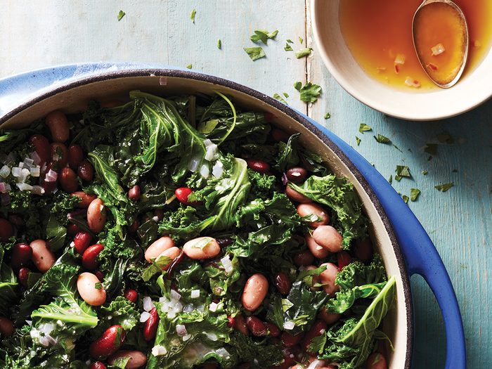 Beans, greens and butters side dish