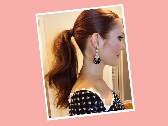 Darby Stanchfield of Scandal in a middle ponytail