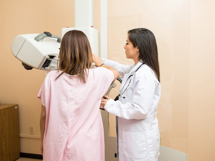 Health myth, A woman has a test for breast cancer at a hospital