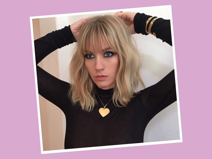 January Jones with her hair in a blunt shag with bangs