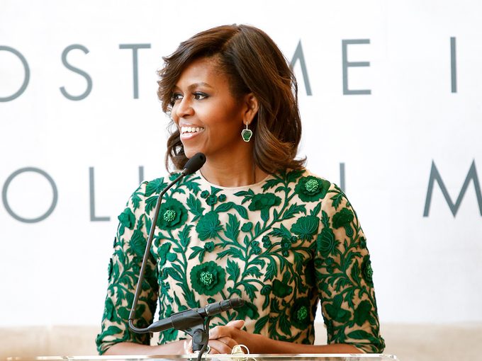 Michelle Obama giving a talk