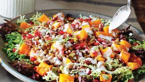 Take Your Salad to the Next-Level With Roasted Winter Squash & Lentils