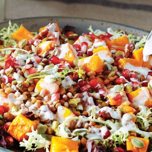 Take Your Salad to the Next-Level With Roasted Winter Squash & Lentils