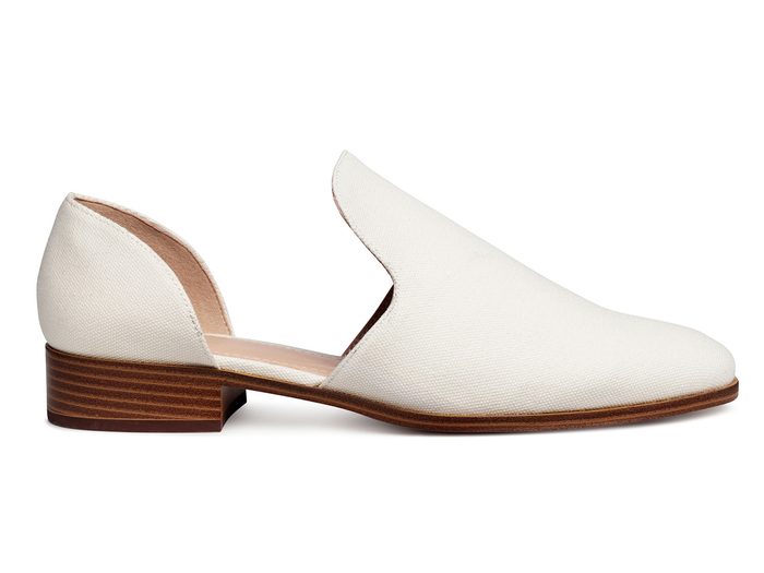 Spring shoes, white d'orsay flats from H&M