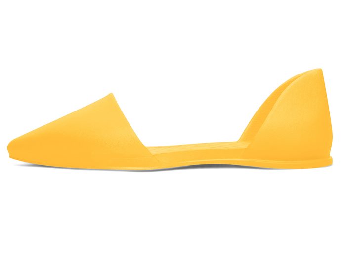 Spring shoes, waterproof yellow flats