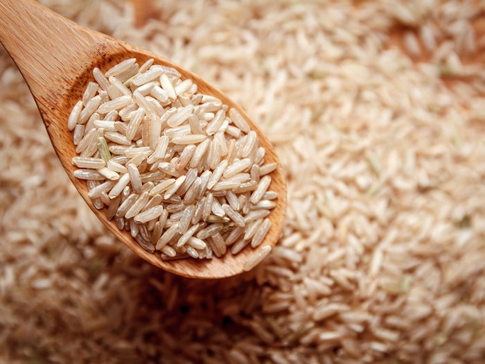 healthy foods, dry brown rice