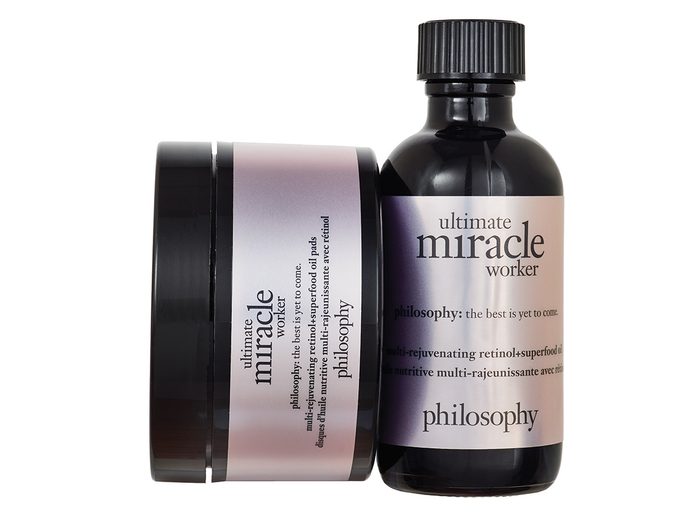Skin care routine, Philosophy Ultimate Miracle Worker Multi-Rejuvenating Retinol + Superfood Oil and Pads