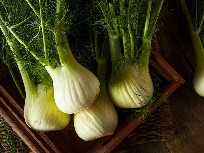 Superfoods, box of organic fennel