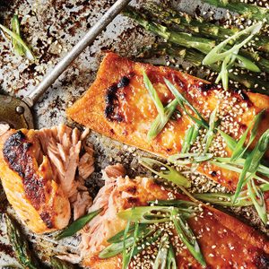 Make This Miso-Glazed Baked Salmon and Eggplant Dinner For Two