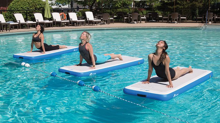 Best Fitness Studios, on water doing yoga