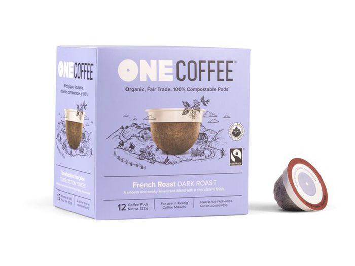 Earth Day tips, One Coffee French Roast pods