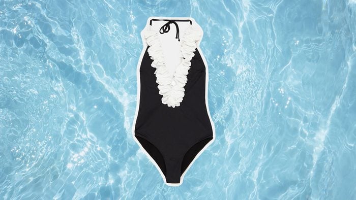 Swimwear for Body Shapes, one-piece black bathingsuit