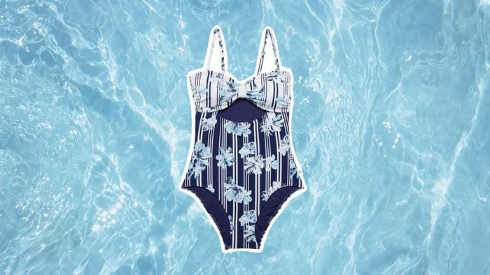 Swimwear for Body Shapes, blue one-piece swimsuit