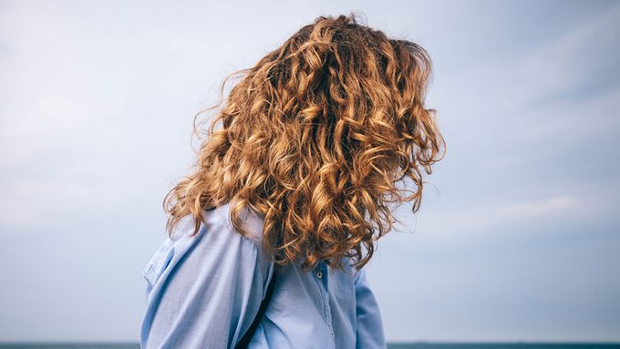 Frizzy Hair, woman with curly hair