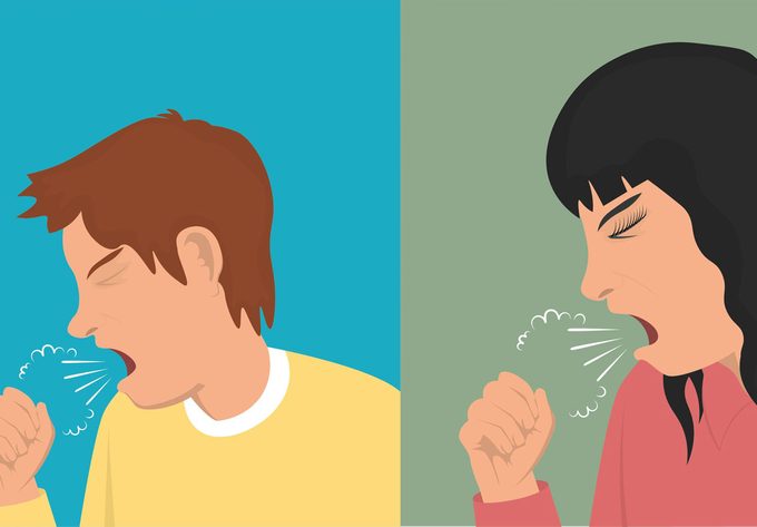 coughing illustration