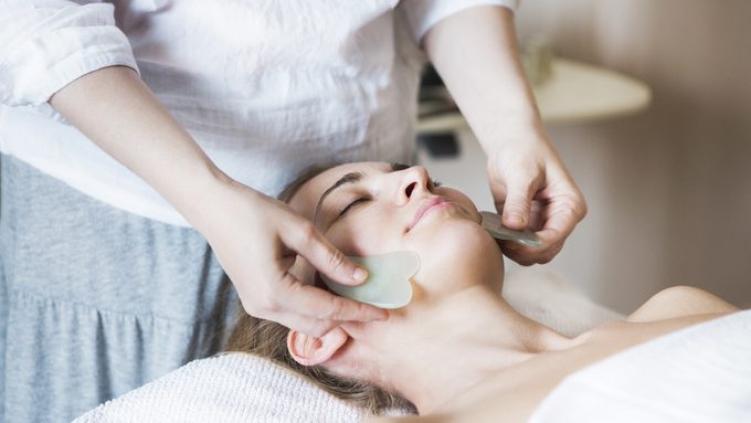 gua sha facial therapy massage technique