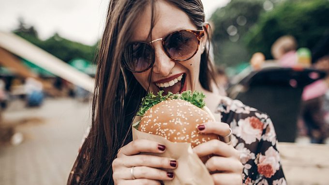 High-Fat Diet, eating burger