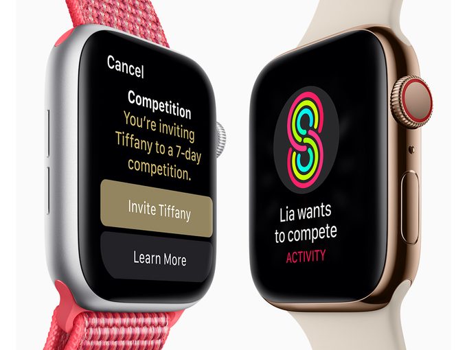 Apple Watch Series 4 activity competitions
