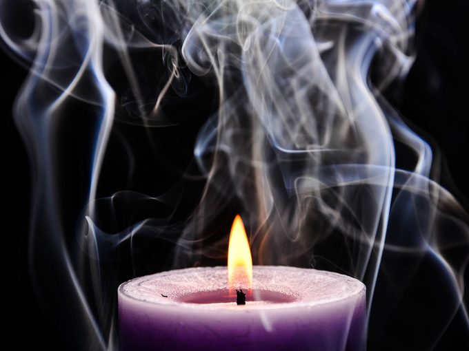 candle smoke inhalation flame