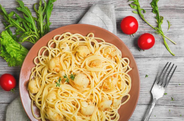 cauliflower spaghetti | citrus recipes