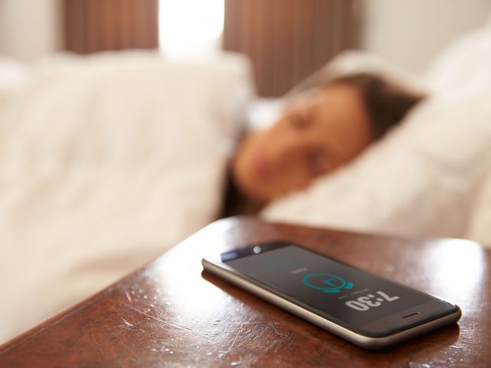 how to become a morning person cell phone bed