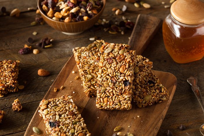 Raw Organic Granola Bars with Seeds and Nuts