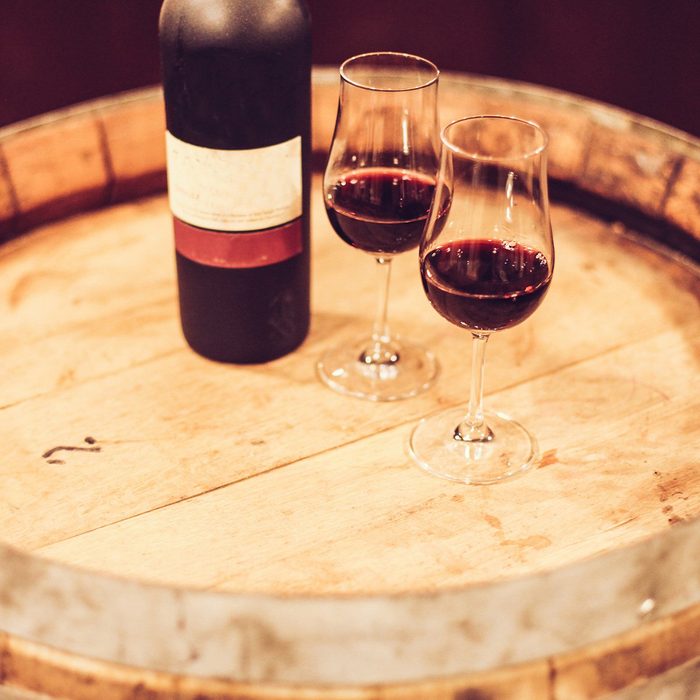 Port wine on barrel