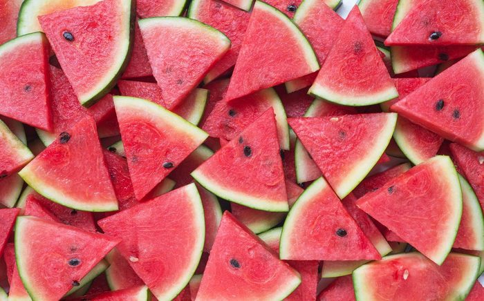 Sliced watermelon.