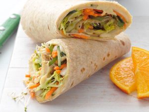 Make This Hummus and Veggie Wrap When You’re Short On Time
