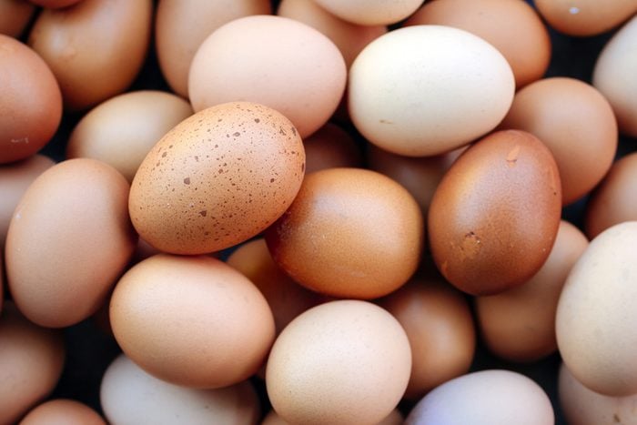 pile of brown chicken eggs