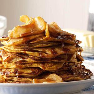 A Stack of Maple Syrup-Drizzled Pumpkin Pancakes Is All We Want This Fall