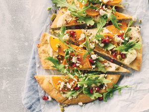 Elevate Pizza Night: Persimmon Tahini Flatbread Recipe