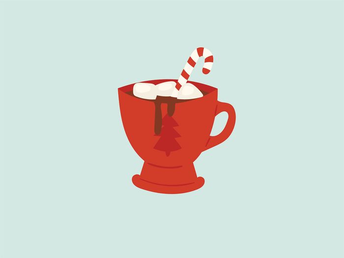 binge at a holiday party hot chocolate