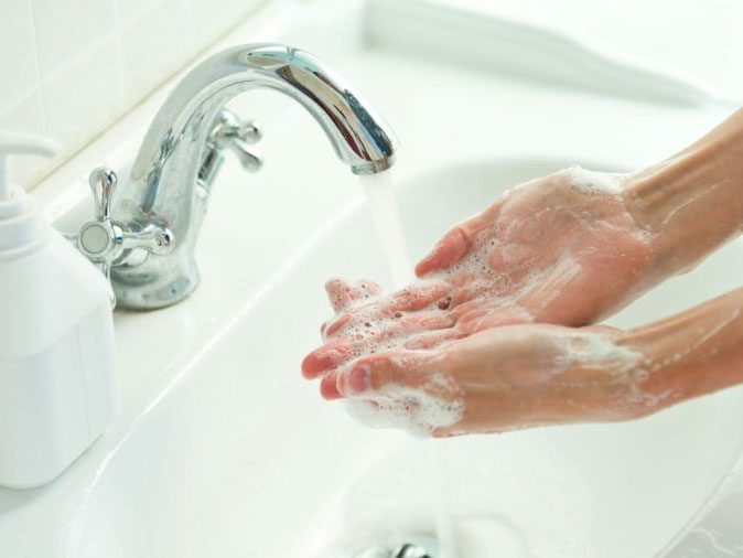 flu season - washing hands
