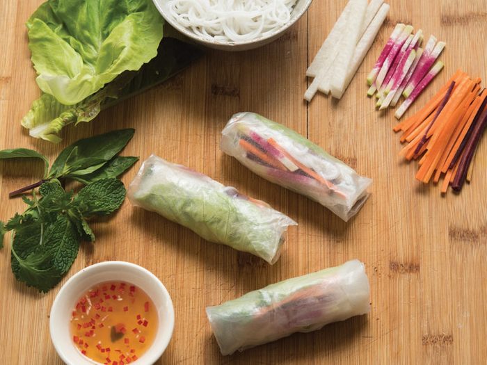 new years eve party recipes spring rolls