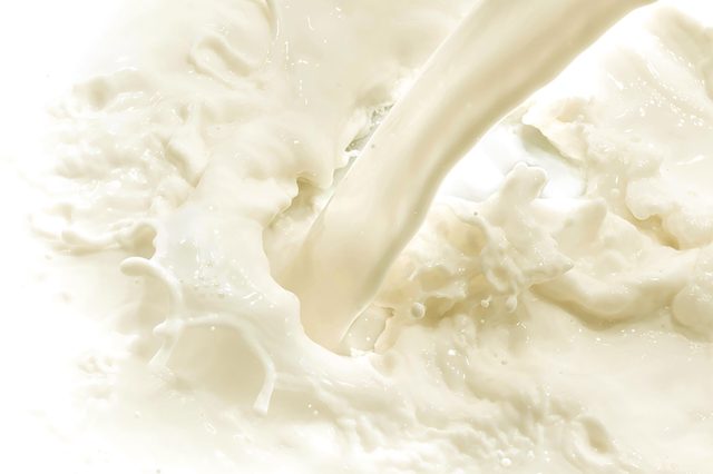 splashing milk on white background