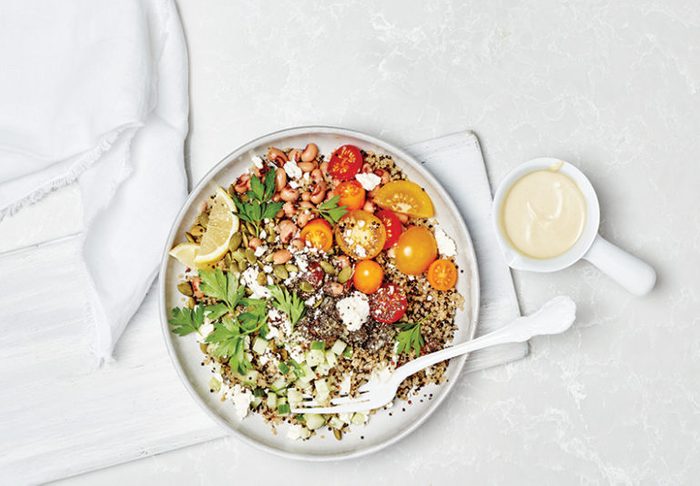 Healthy Weeknight Dinner Recipe | Black Eyed Pea Quinoa Salad