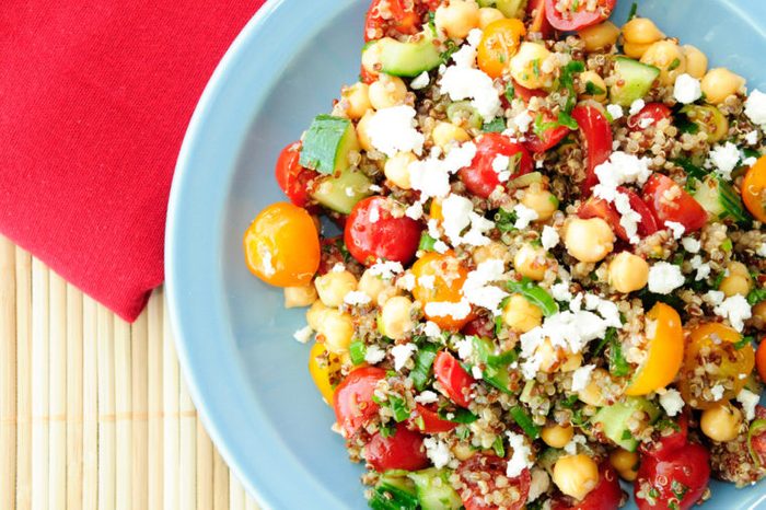 Healthy Weeknight Dinner Recipe | Quinoa Chickpea Salad